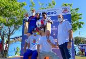 Los medallisas de la media maratón, la prueba reina de Varadero.