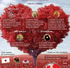 Día del amor y la amistad 14 de febrero (Infografía)