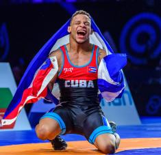 Borrero constituye después de Mijaín, la carta dorada más sólida de la lucha cubana. Foto: United World Wrestling.