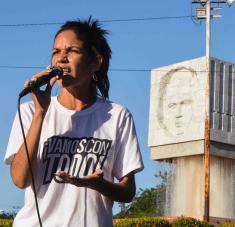 Momento cultural del acto de reedición de la Caravana de la libertad, en el aniversario 63 del histórico recorrido de la caravana del Ejército Rebelde, dirigida por Fidel Castro, desde Santiago de Cuba hasta La Habana. Santiago de Cuba, 2 de enero de 2022. ACN FOTO/Miguel RUBIERA JUSTIZ