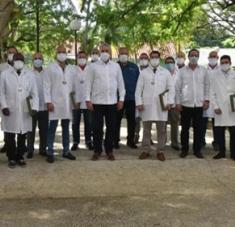 En el Centro Internacional de Salud Las Praderas, donde cumplieron un riguroso periodo de cuarentena los 52 colaboradores cubanos que enfrentaron la COVID-19 en la región de Lombardía, se produjo este sábado el esperado encuentro con el Presidente de la República y otras autoridades del país.