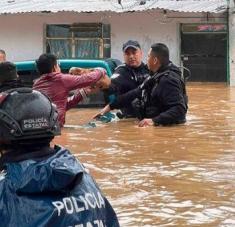El huracán Grace también generó inundaciones en decenas de municipios mexicanos. Foto: EFE/Secretaría de Seguridad Pública de Veracruz