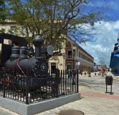 Locomotoras antiguas exhibidas en el Museo camagüeyano del Ferrocarril, Camagüey, 2021. ACN FOTO/ Rodolfo BLANCO CUÉ