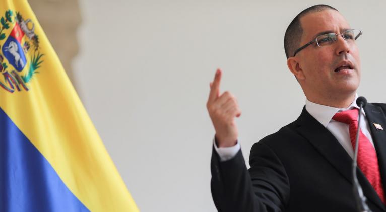 El canciller venezolano, Jorge Arreaza, instó a que la producción y distribución de los antígenos sean asequibles, equitativos y transparentes. Foto: Manaure Quintero