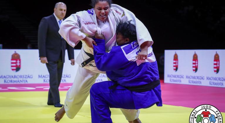 Idalys cedió por primera vez en 18 combates ante la auriverde Maria Suelen Altheman. Foto: IJF.