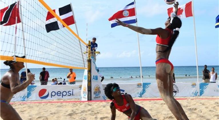 El binomio de Leyla-Lidy continúa solidificando su calibre en la región Norceca. Foto: Sitio web de la Norceca.