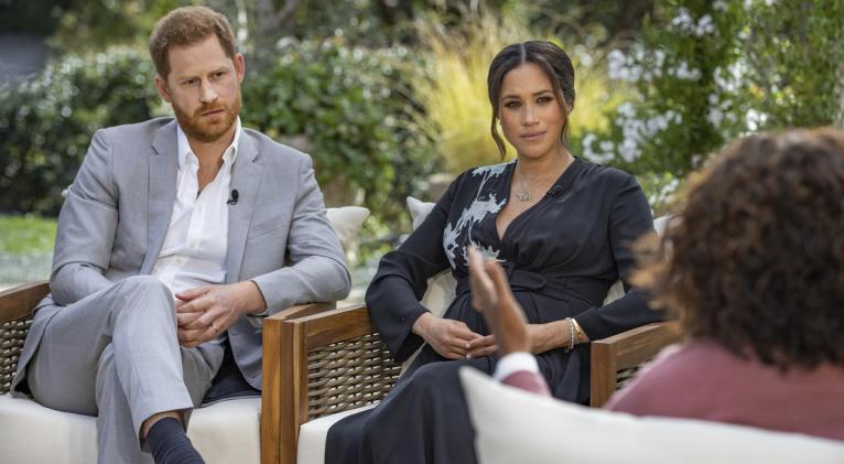 La esposa del príncipe Enrique concedió una entrevista a Oprah Winfrey en la que compartió detalles de cómo se sintió al ser parte de la corona británica. Foto: AP. 