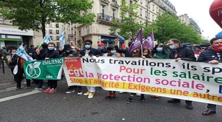 Los sindicatos franceses han protestado sistemáticamente contra la reforma, prevista para entrar en vigor a partir del 1 de julio. Foto: @CGT