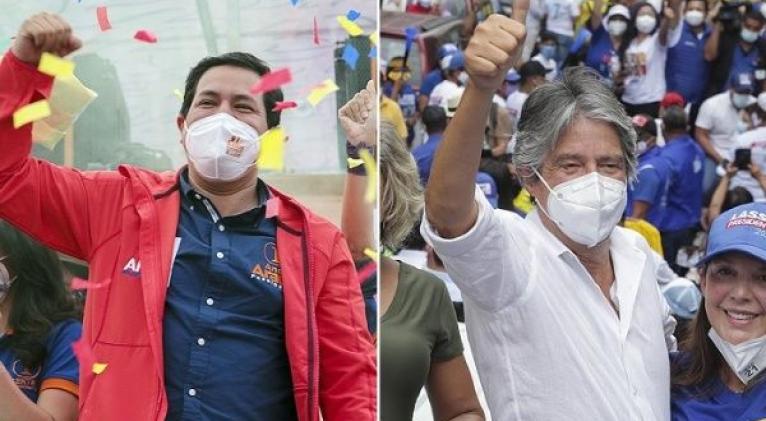 El ganador de la segunda vuelta electoral entre Arauz y Lasso asumirá la presidencia de Ecuador el 24 de mayo próximo para el periodo 2021-2025. Foto: Telam 