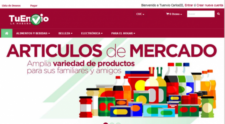 La plataforma www.tuenvio.cu constituye la iniciación para el pueblo cubano en materia de comercio electrónico. 