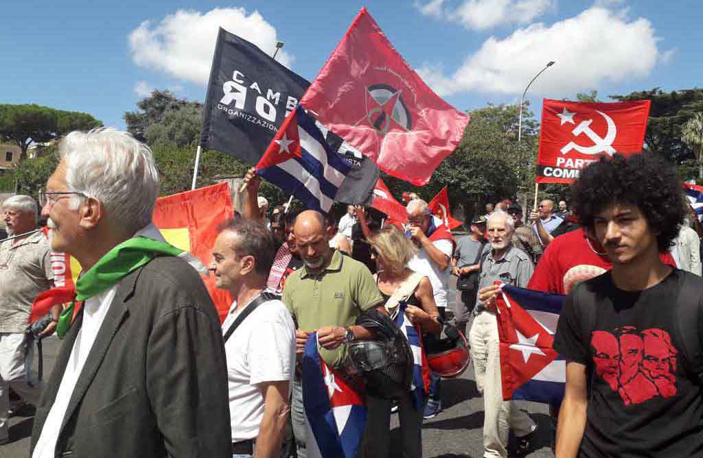 Solidaridad con Cuba en Italia.