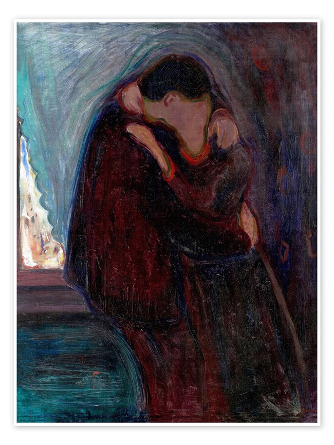 El beso, de Edvard Munch. El beso, de Edvard Munch.