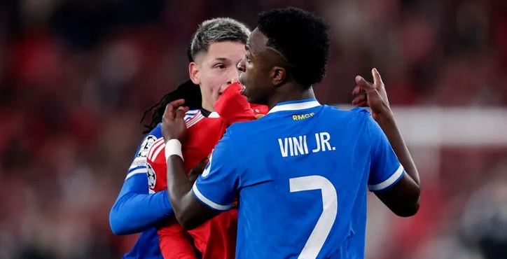 Una denuncia del brasileño Vinícius Jr. contra el argentino Gianluca Prestianni en el duelo entre el club español Real Madrid y su par portugués Benfica