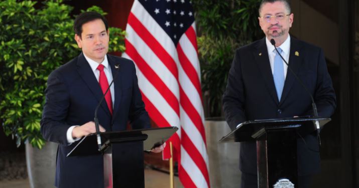 Costa Rican President Rodrigo Chaves with Secretary of State Marco Rubio 