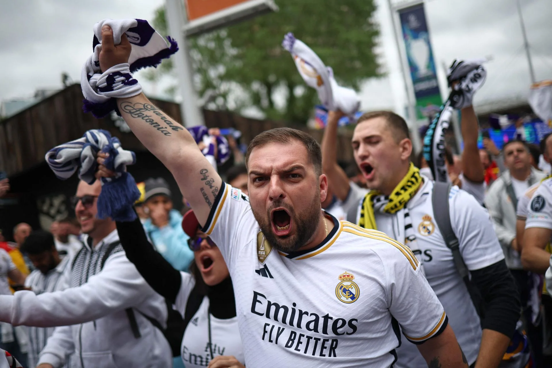 Aficionados del Real Madrid.