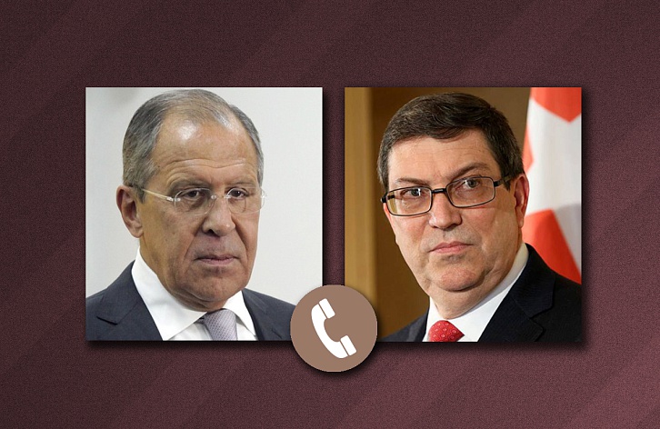 Serguéi Lavrov y Bruno Rodríguez.
