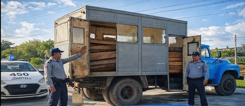 cargamento ilegal de madera en Camagüey