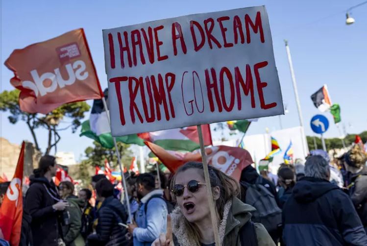 Protestas No Kings en Roma