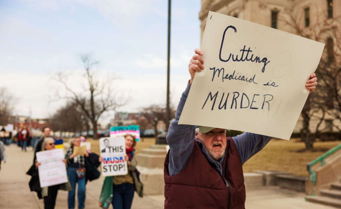 Demonstration against the Trump administration's Medicaid cuts 
