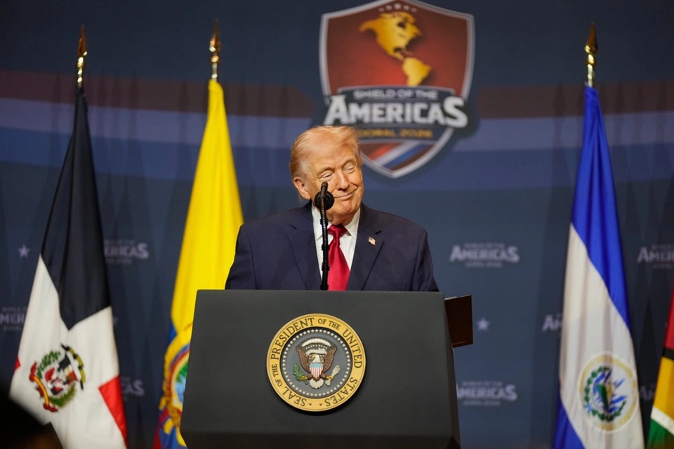 Trump en Cumbre Escudo de las Américas