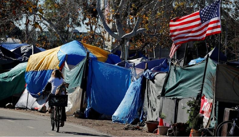 People living on the streets of the USA 