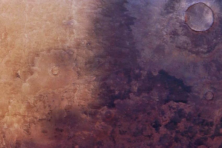 Imágenes de Mars Express revelan décadas de cambios geológicos en la superficie de Marte. 