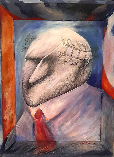 Sin título. Década de 1990. Acrílico sobre madera. 70 x 50 cm. Colección del artista.
