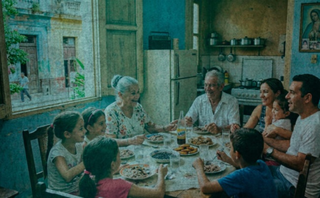 Cuban family from past eras Cuban family from past eras