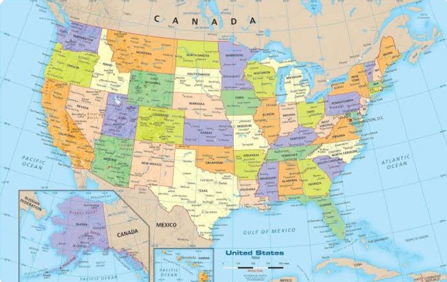 Mapa de Estados Unidos