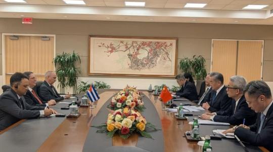 Encuentro en Nueva York de Bruno Rodríguez Parilla y Wang Yi
