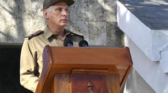 Díaz-Canel en la despedida de duelo de Ramiro Valdés Menéndez
