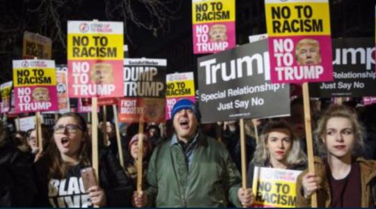 Protesta contra el racismo de Trump en EEUU