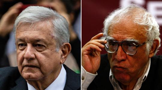 El expresidente de México Andrés Manuel López Obrador y el escritor Carlos Monsiváis. Foto: Alonso Crespo / Jam Media / LatinContent / Manuel Velasquez / Gettyimages.ru