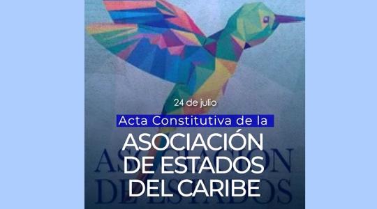 Imagen ilustrativa sobre aniversario del Acta Constitutiva de la Asociación de Estados del Caribe