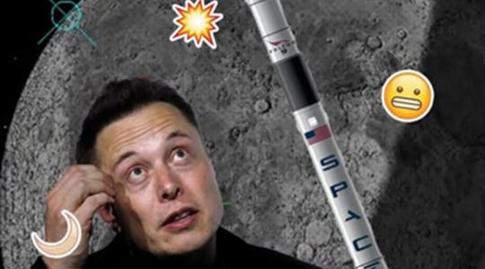 Imagen ilustrativa que recrea el posible impacto de un cohete de SpaceX, de Elon Musk, contra la Luna