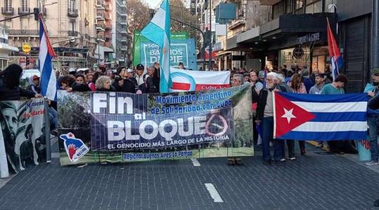 Solidaridad con Cuba en Argentina
