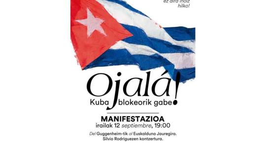 País Vasco con Cuba en manifestación de Bilbao