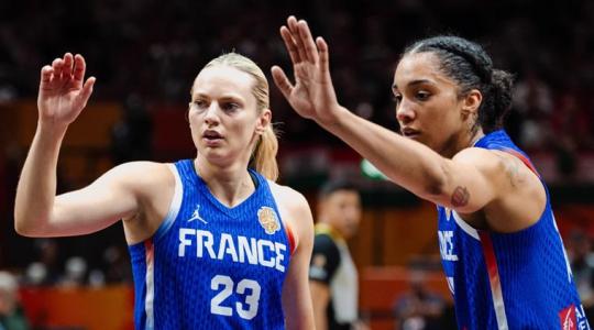 Integrantes del equipo de Francia en la Copa Mundial de baloncesto para damas, en Berlín
