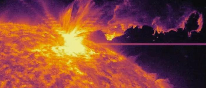 eyección de masa coronal del sol ocurrida 3 de julio 2026